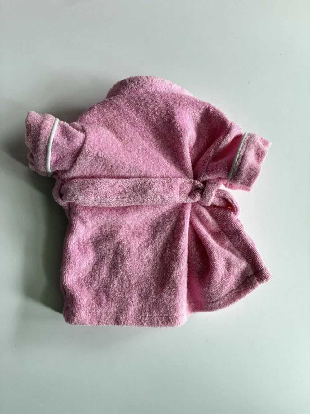 Vintage Cabbage Patch Kids Pink Terry Cloth Bath Robe CPK Doll Outfit